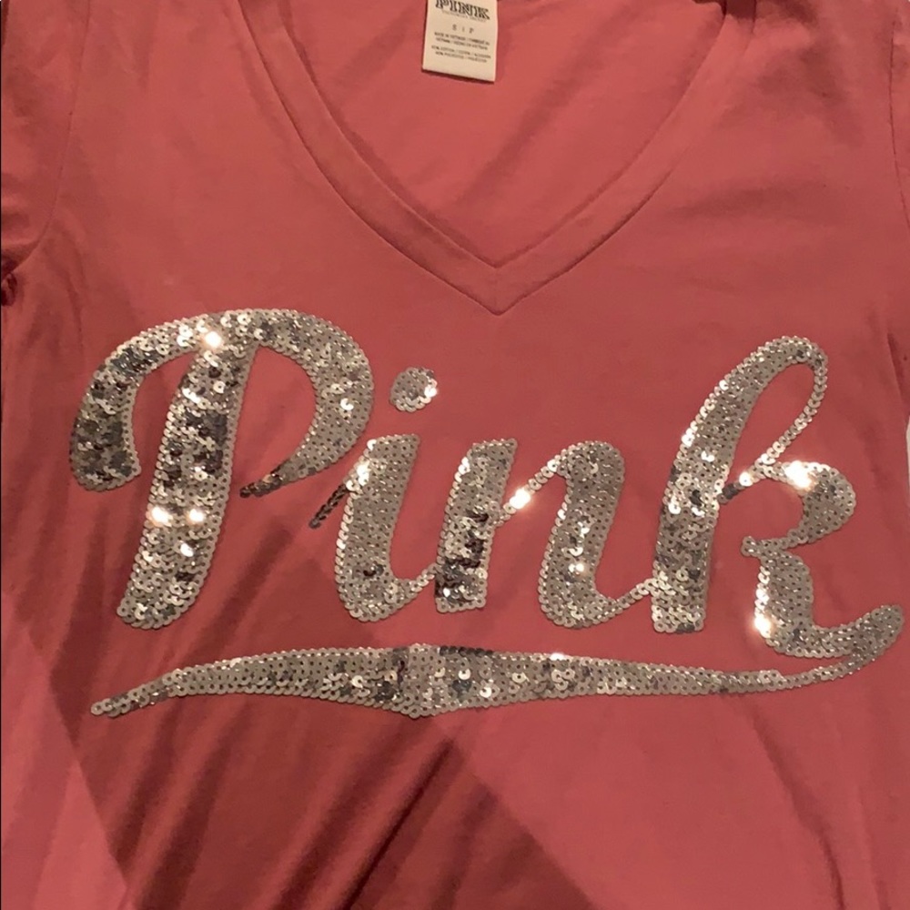 Victoria’s Secret PINK soft begonia bling shirt